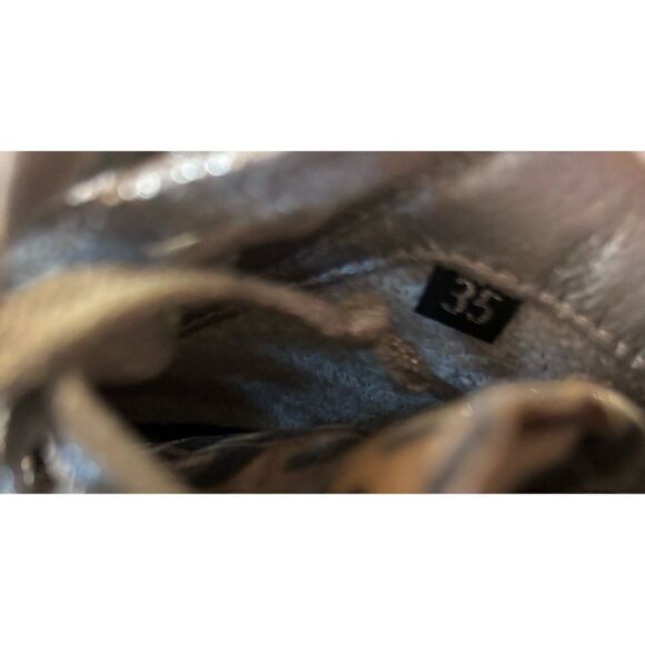 P448 Thea Python Roccia White Leather Platform Sneakers Size 35 - Picture 9 of 9